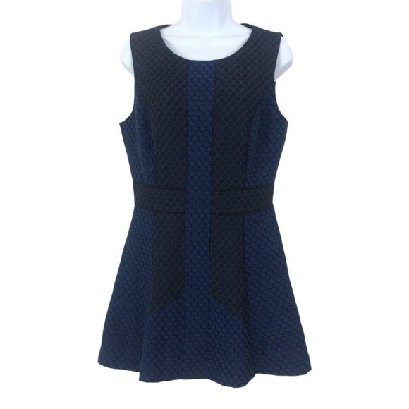 Trina Turk Blue Black Rena Fit & Flare Dress - Picture 1 of 4